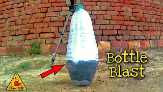 Hydrogen Bomb Blast | Bottle blast explosion experiment - hydrogen bottle blast ewx