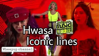 Hwasa's Iconic lines at the MAMA