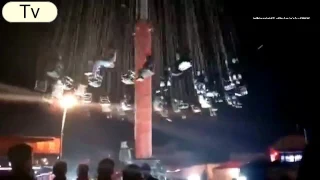Wypadek, wesołe miasteczko w Chinach . Amusement park accident Chiny