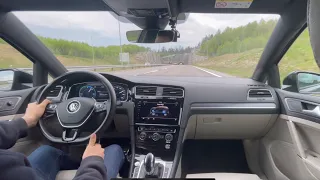 VW E-Golf 2018 Casual Driving incl. Norwegian autobahn at daytime