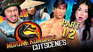 MORTAL KOMBAT 9 ALL CUT SCENES/STORY (Part 1) Reaction! | Jaby Koay & Achara Kirk!