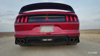 Shelby 350 vs 350R exhaust comparison