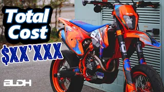 TOTAL COST OF MY SUPERMOTO BUILDH KTM 500 EXC | BLDH