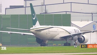 Pakistan International Airlines PIA B772 AP-BGL Touchdown PK701 Islamabad To Manchester 23/10/2019