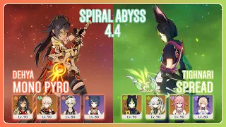 C0 Dehya Mono Pyro & C4 Tighnari Spread | Spiral Abyss 4.4 | Genshin Impact