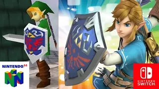 LINK evolução até Super Smash Bros Ultimate ( The legend of Zelda)