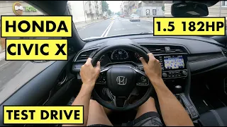 2021 NEW Honda Civic X 1.5i VTEC 182HP Hatchback Facelift | POV Test Drive | 0-100 |