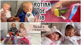 Rotina da manhã de TODOS os meus 18 bebês reborn | Parte 1 | Gabi reborn