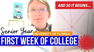 FIRST WEEK OF COLLEGE UF VLOG Senior Year | New Schedule, Presidential Duties & Fire Drills | UF