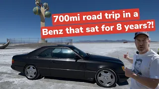 Road trip in a Mercedes-Benz 300CE that sat for 8 years