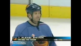Alexei Zhitnik scores vs Sabres for Thrashers (18 mar 2007)