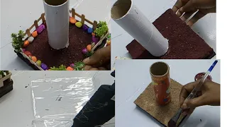 simple  home decorating ideas || waste material craft ideas || mini garden || miniature garden