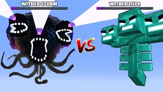 Wither Storm vs WitherZilla in Minecraft (BATTLE OF BOSSES)