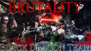Black Dragon Kabal, Black Dragon Kano & Black Dragon Erron Black FW Survivor Brutality Gameplay