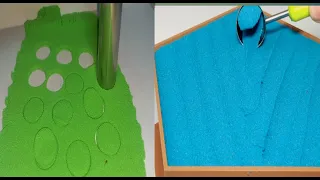 Very Satisfying and Relaxing Kinetic Sand Cutting ASMR 1000 Sand Cutting ASMR