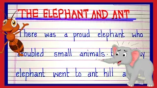 Moral Panchatantra Story in English for Kids| 🐘The elephant and the ant 🐜| A short English Story
