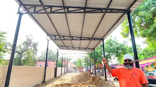 MS Metal Roofing Shed Total Cost With All Material and Labour Charge | Roof Truss Making Idea 2023