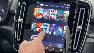 Volvo's Google infotainment system demonstration in a 2023 XC40 Recharge