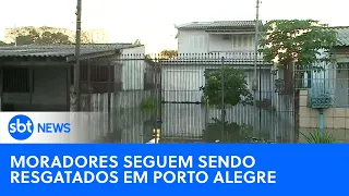 Moradores de Porto Alegre segue sendo resgatados em meio a inundações| #SBTNewsnaTV (07/05/24)