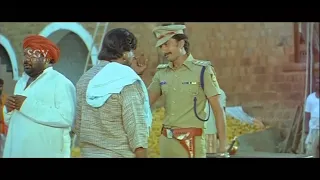 Sudeep Warns Babji & Released Police Officers | Kannada Movie Best Scene of Veera Madakari