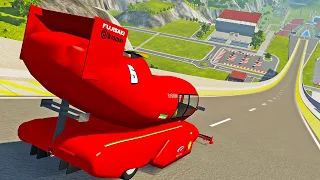 Which Automation Mod Can Fly The Furthest On Car Jump Arena? PART 24 - BeamNG Drive Mods