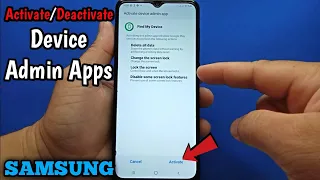 How to Activate/Deactivate Device Admin Apps on Samsung Galaxy A02 | Find My Device