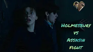 Enola and Tewkesbury ambushed by the Assassin Linthorn | All Holmesbury scenes 17, Enola Holmes 2020