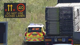 "Smart" Motorway CARNAGE! : Crash causes Police to go off road!