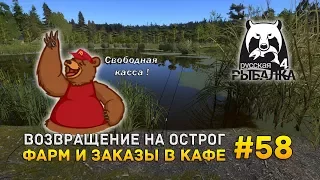 Русская рыбалка 4 #58 - Возвращение на Острог. Фарм и Заказы в Кафе