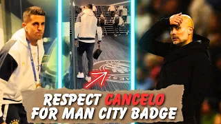 RESPECT!!! JOAO CANCELO STILL AVOIDS STEPPING ON MANCHESTER CITY BADGE EVEN IF DISCARDED