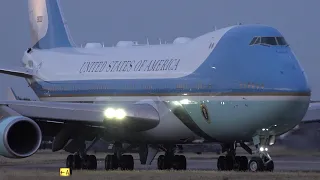 President Biden lands in the UK to get fuel for Air Force One 🇺🇸 🇬🇧