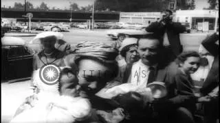 Clark Gable's son baptized at St. Cyril's Catholic Church in Encino, California. HD Stock Footage