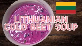 Литовский Холодный борщ. Šaltibarščiai. Lithuanian Cold Beet Soup