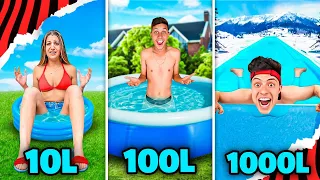 PISCINA DE 10 LITROS, 100 LITROS, 1.000 LITROS OU 1.000.000 DE LITROS! - Desafio