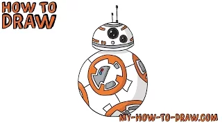How to draw BB-8 - Star Wars - Easy step-by-step drawing tutorial
