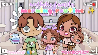 Aesthetic family morning routine*weekend* ✨|with voice 🔊|Avatar world| Roleplay 🌸💖💜| chaotic ✨