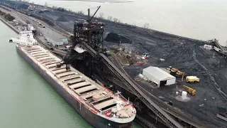 NS loading the MV Sam Laud at the Sandusky Coal Dock