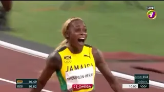 Women 100m final Tokyo Olympics 2020/ Full video/ Jamaican women dominate all 3 position #100mFinals
