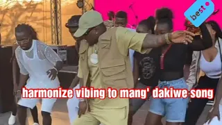 Harmonize dancing to mang' dakiwe song