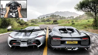 Bugatti Chiron & Koenigsegg Jesko - Forza Horizon 5 | Thrustmaster T300RS Gameplay