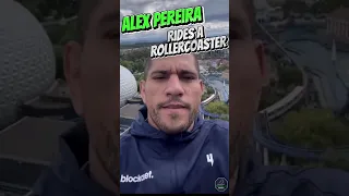 Alex Pereira and his family ride a Roller Coaster #shorts #ufc #mma