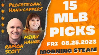 15 FREE MLB Picks and Predictions on Morning Steam Show for Today, Friday 8/25/2023