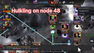 Hulkling on node 48, of course rintrah can smash him😊