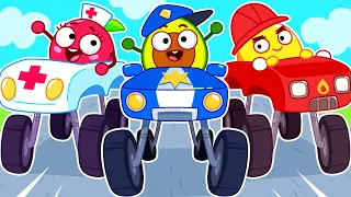 Let's Go Rescue Team 🚔 Police Monster Truck! ✨ II Best Stories for Kids by Meet Penny 🥑💖