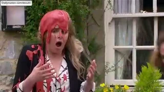 Emmerdale - Megan Pours Red Paint on Charity (6th July 2017)