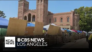The UCLA campus is calm after classes were cancelled following violent protests
