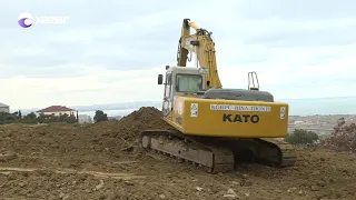 Badamdarda sürüşmə sahəsindən keçən yol bağlanıb