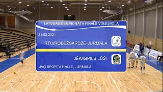 Pirmajā zelta finālsērijas mačā uzvaru svin "RTU Robežsardze/Jūrmala" volejbolisti
