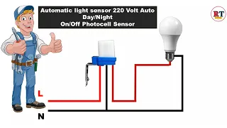 Automatic light sensor 220 Volt Auto Day/Night On/Off Photocell Sensor Switch Wiring
