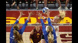 #14 Creighton Volleyball Highlights vs. #9 Minnesota - 9/16/23